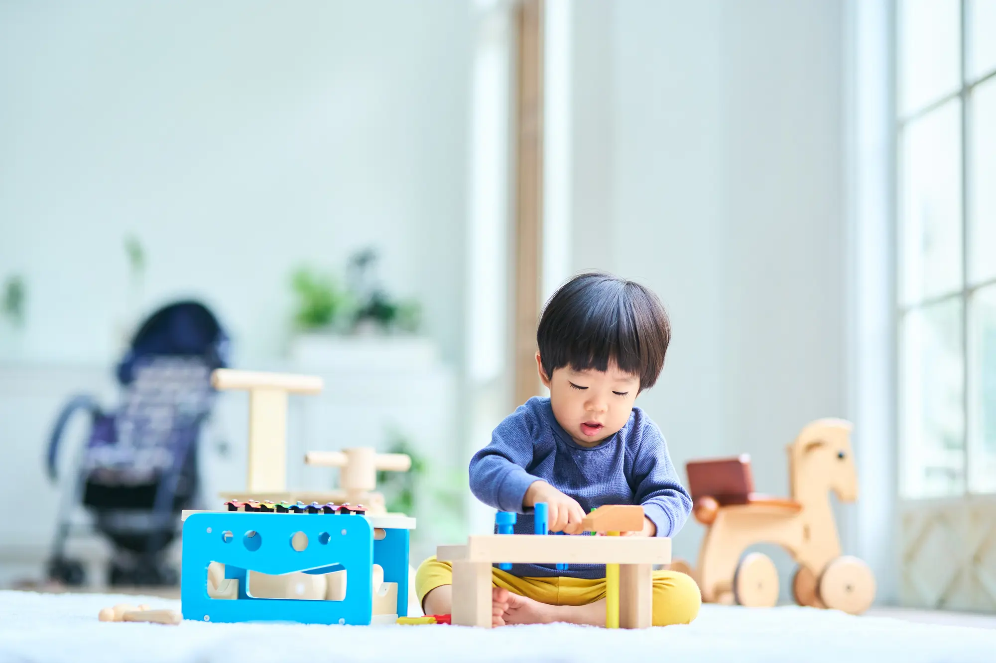 紐通し おもちゃ 2歳